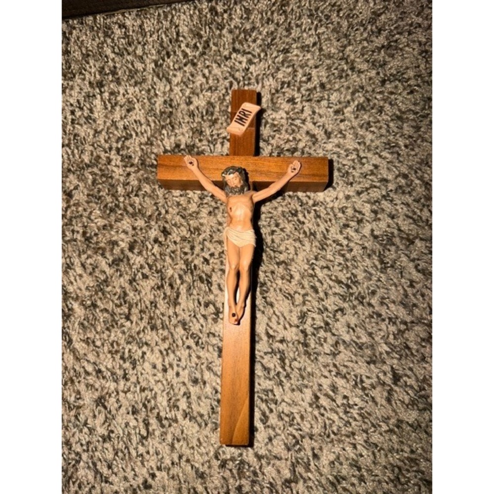 Wooden Wall Crucifix 10 Inch Catholic Jesus Christ Cross Religious Decor